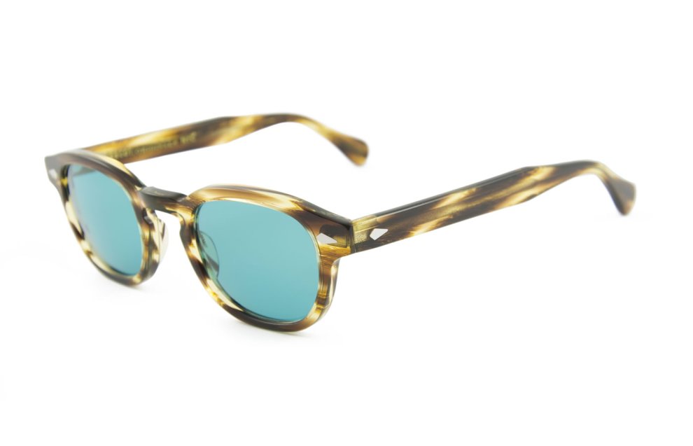 Moscot Lemtosh Sun bamboo con lenti verde petrolio